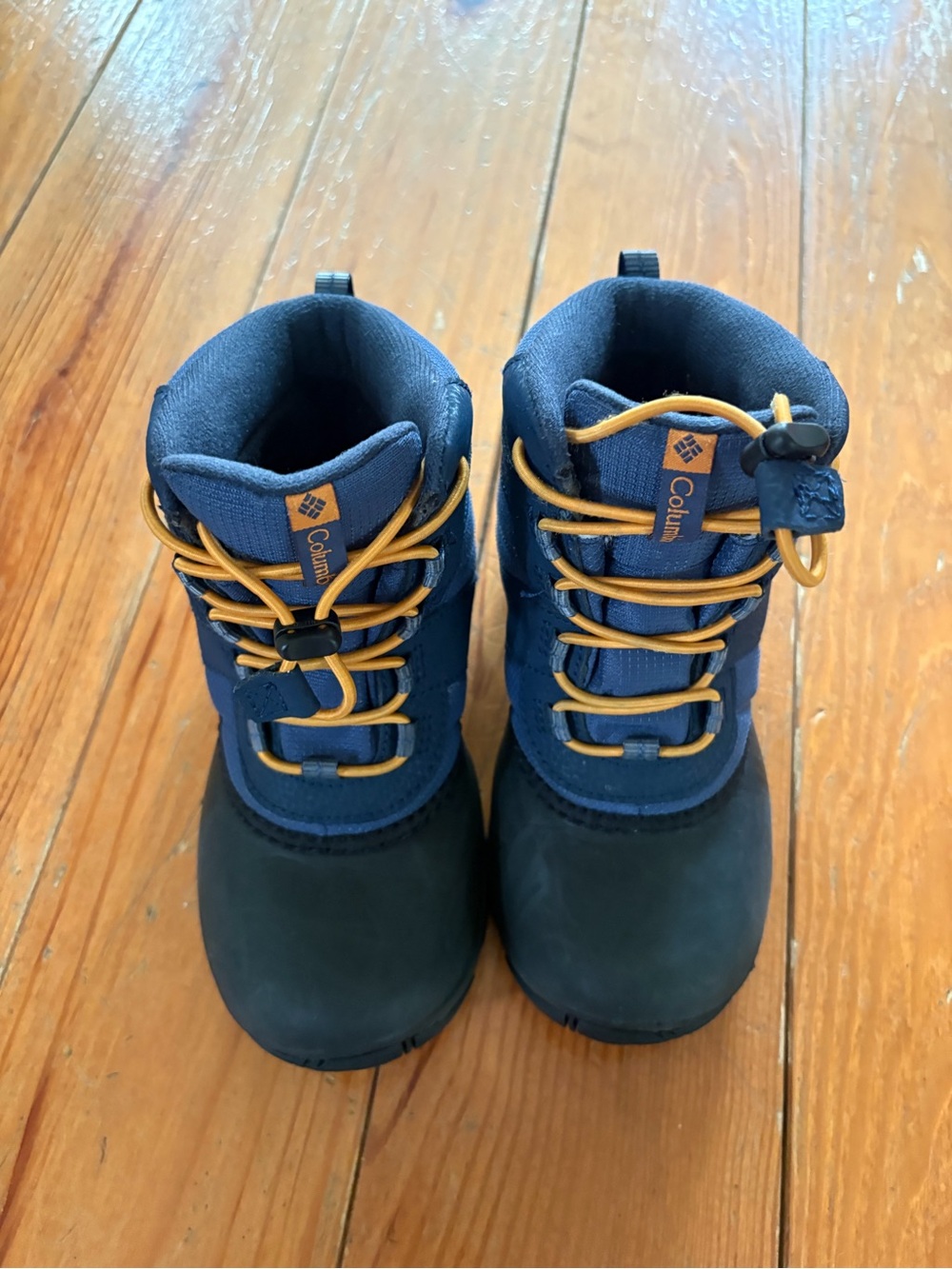 Columbia Kids Navy and Yellow Lace Winter Boots